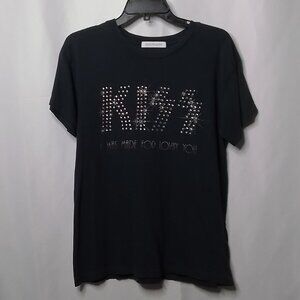 NWOT DAYDREAMER BLING KISS "I WAS MADE FOR LOVIN' YOU" TSHIRT SIZE L